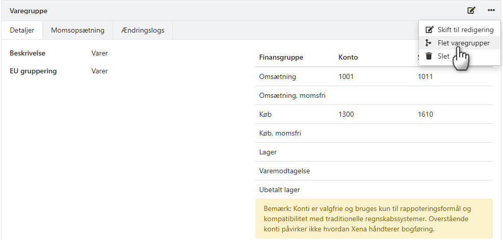 Flet 2 varerupper i Xena