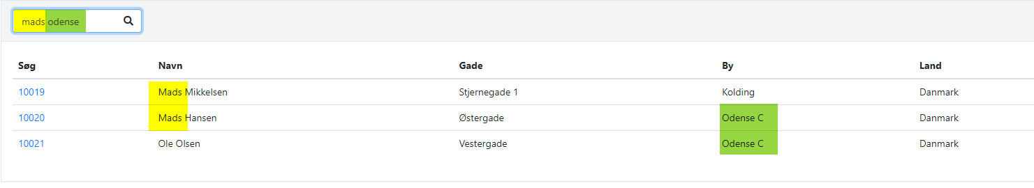Søgning efter partnere i Xena