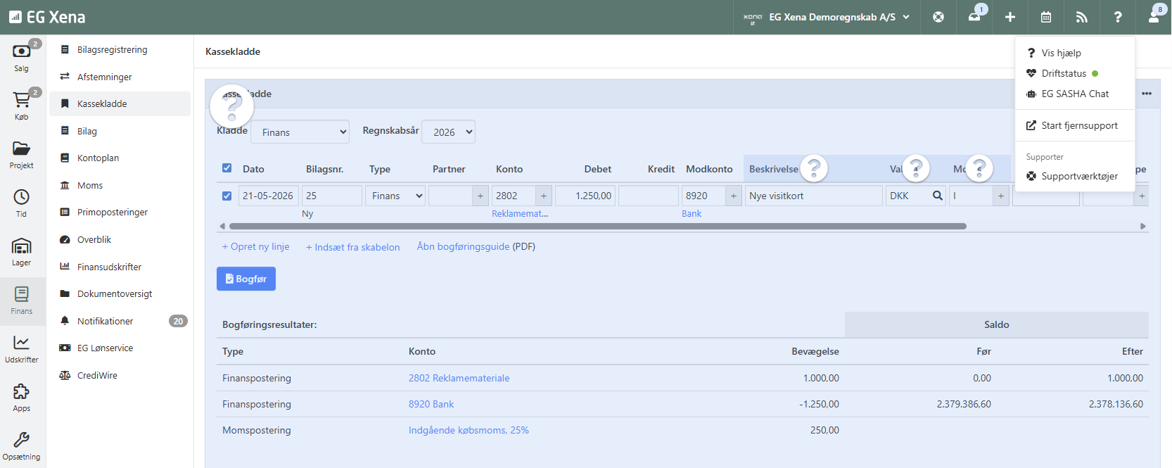 Built-in help in Xena